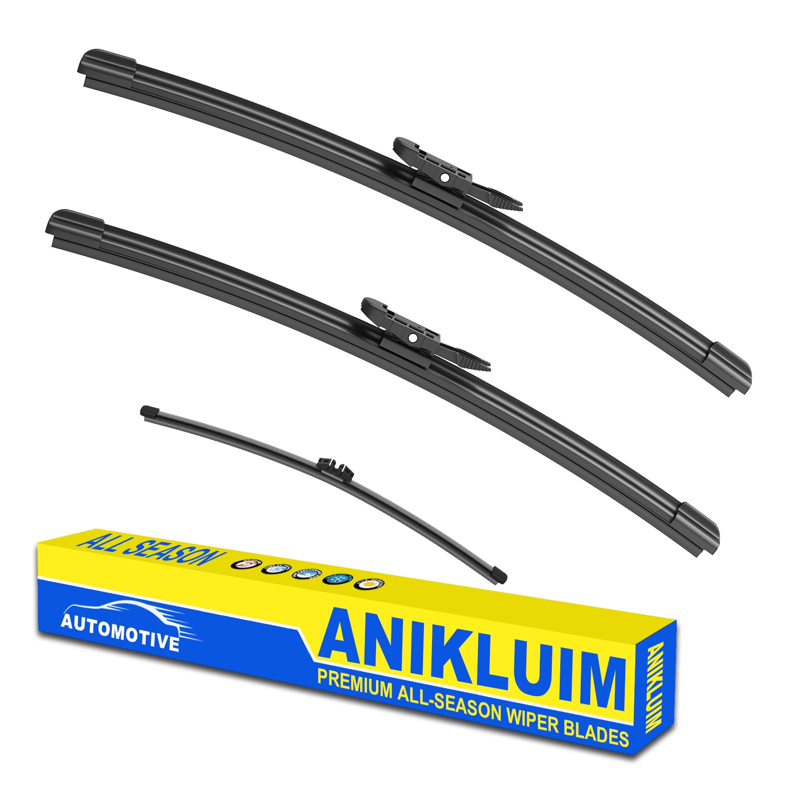 Anikluim 24''+ 20'' Wiper Blades With 11'' Rear Wiper Blade Set Replacement For 2020-2023 Ford Escape Windshield Wipers Original