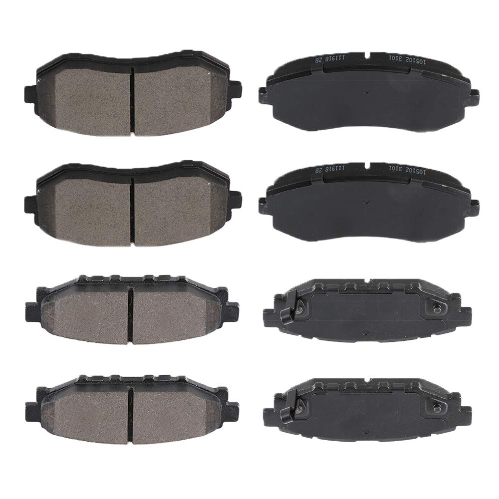 Front Rear Ceramic Brake Pads Kits 8Pcs Fit For 2009-2010 For Subaru Forester, 2008-2010 For Subaru Impreza, 2005-2012 For Subar