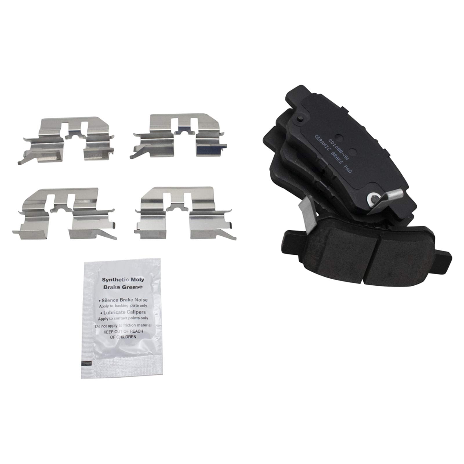 TRQ Rear Brake Pads Ceramic Compatible with 2005-2010 Honda Odyssey