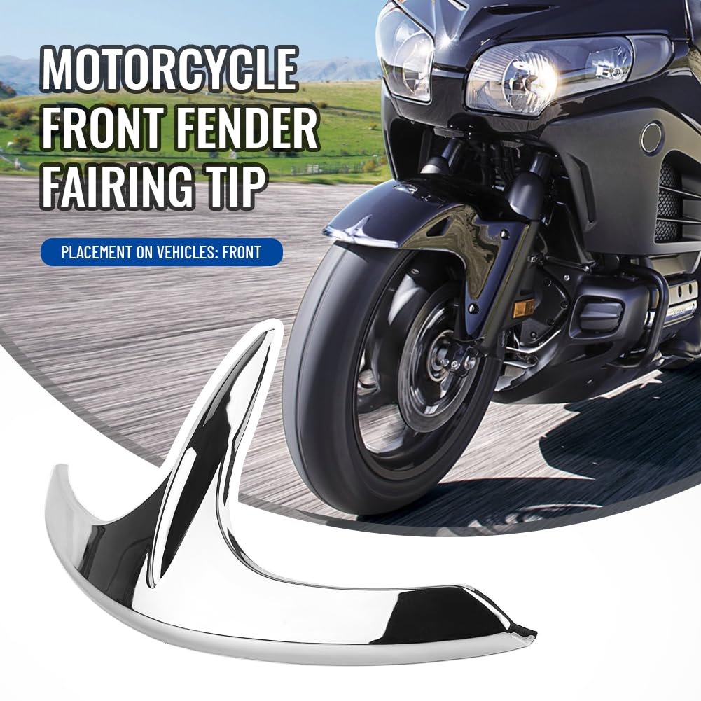 Gzyf Abs Plastic Chrome Motorcycle Front Fender Fairing Tip Trim Decorative Accessories Fits For Honda Goldwing Gl1800 2001-2017