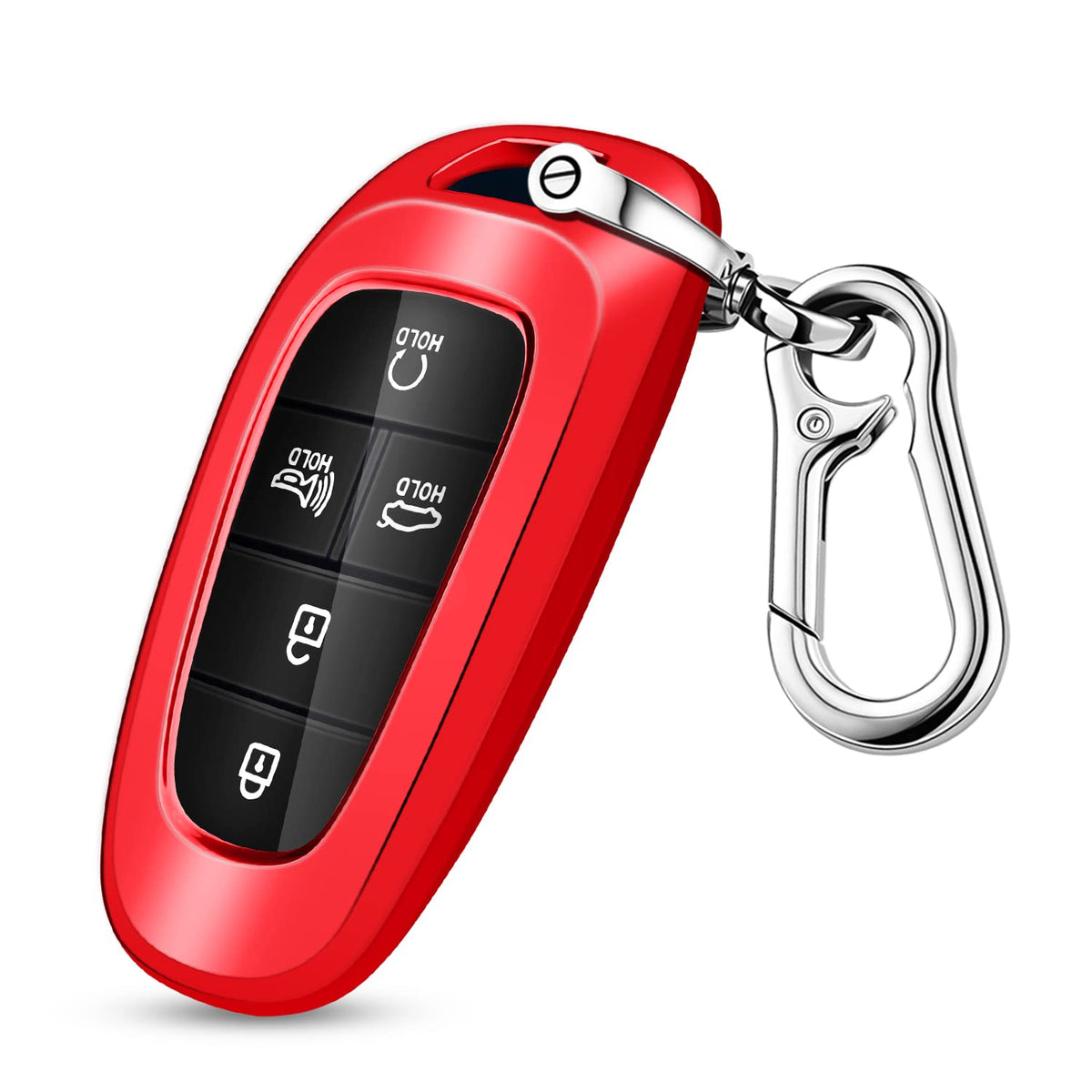 Qbuc For Hyundai Key Fob Cover,Soft Tpu 360 Degree Car Key Case Protector With Keychain Compatible With 2022 2021 2020 Hyundai S