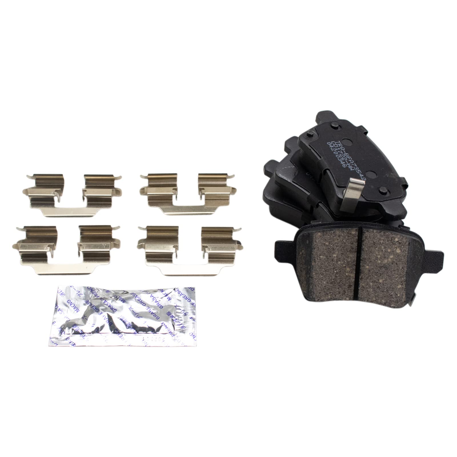 TRQ Rear Brake Pads Ceramic Compatible with 2014-2020 Fiat 500L