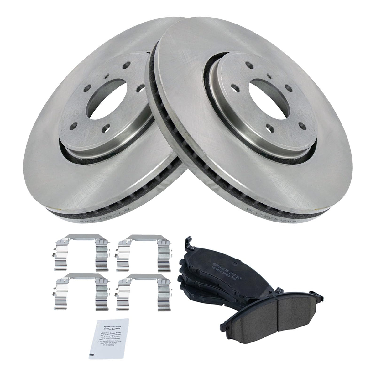 Trq Front Brake Pad & Rotor Kit Brake Pads Brake Rotor Ceramic Compatible With 2005-2012 Infiniti Fx35 2013 Fx37 2005-2008 Fx45