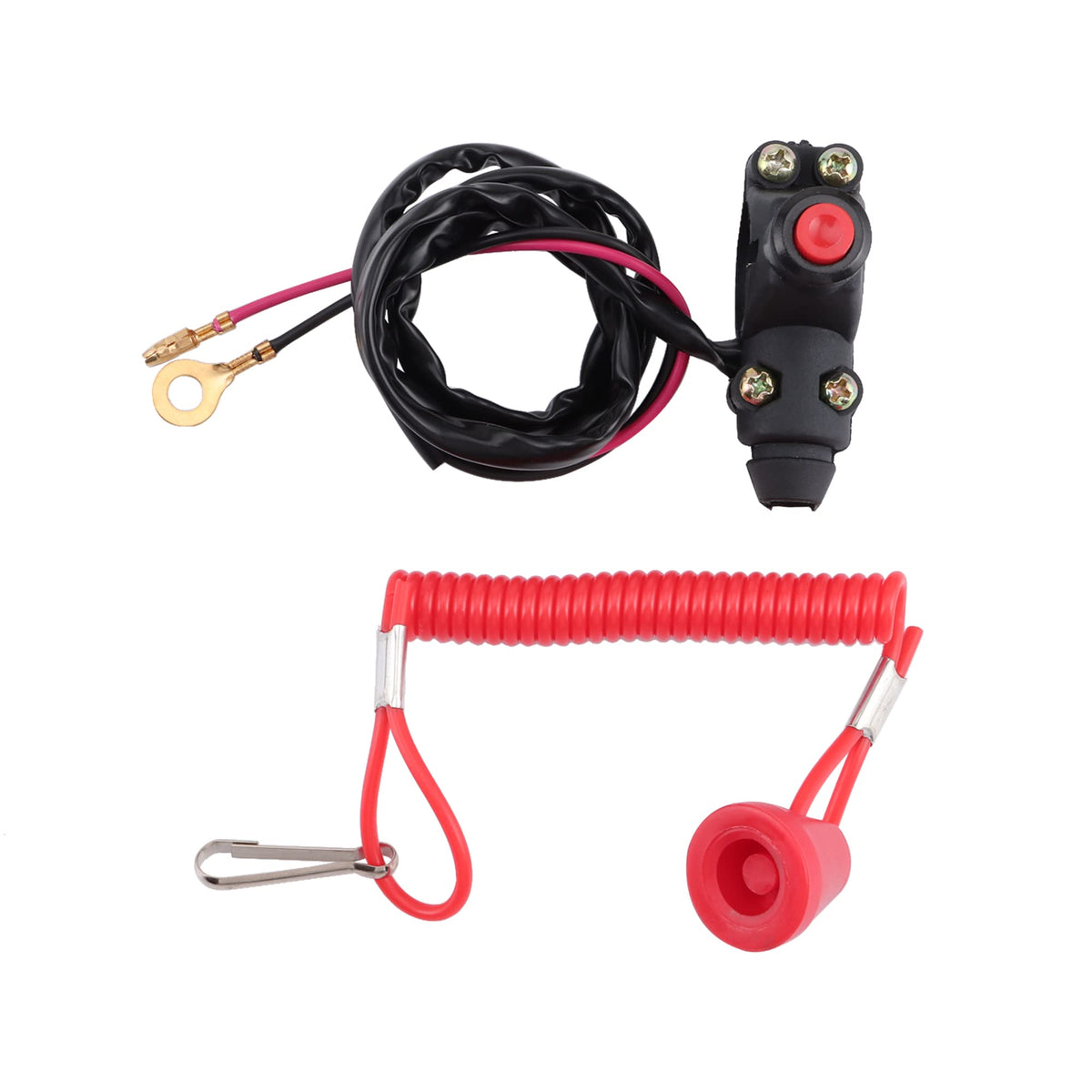 Woostar 7/8' 22Mm Handlebar 2 Wire Tether Kill Switch Replacement For 110Cc 125Cc Taotao Dirt Pit Bike Atv 4 Wheeler Quad Trail Bike