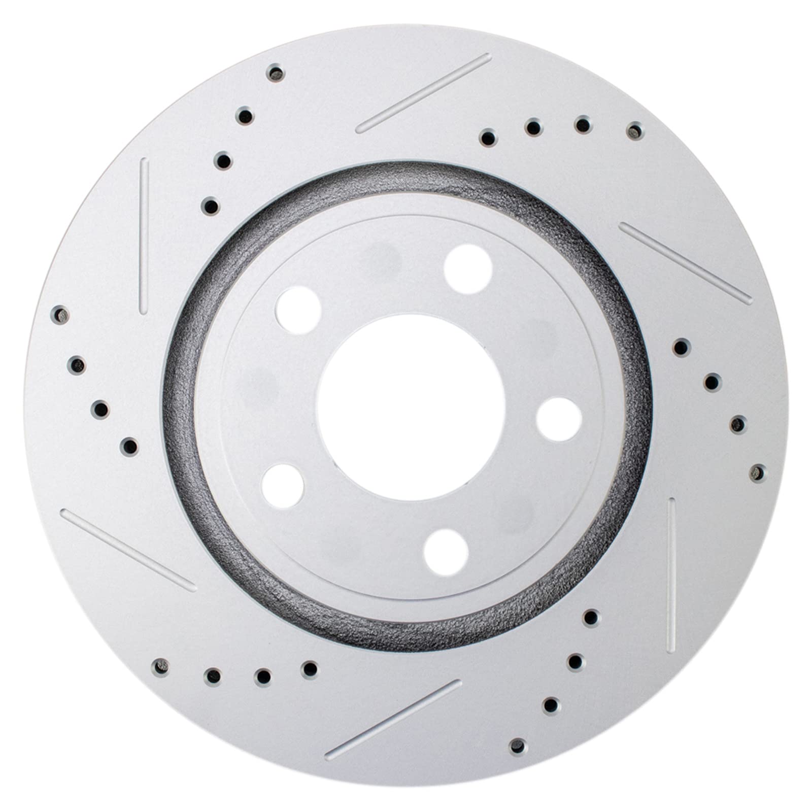 Trq Front Performance Brake Rotors Set Premium G-Coated Cross Drilled & Slotted Compatible With 2015-2020 Ford Mustang