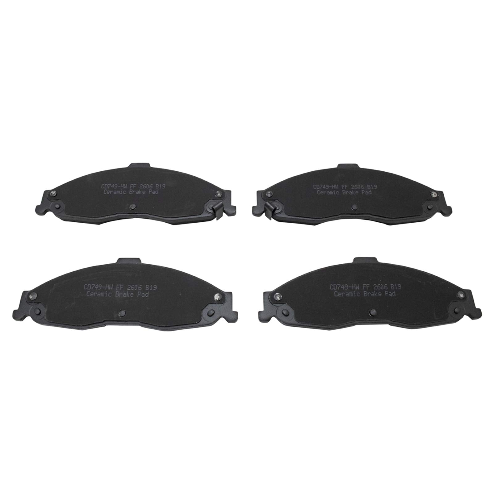 TRQ Front Brake Pads Ceramic Compatible with 1998-2002 Chevrolet Camaro Pontiac Firebird