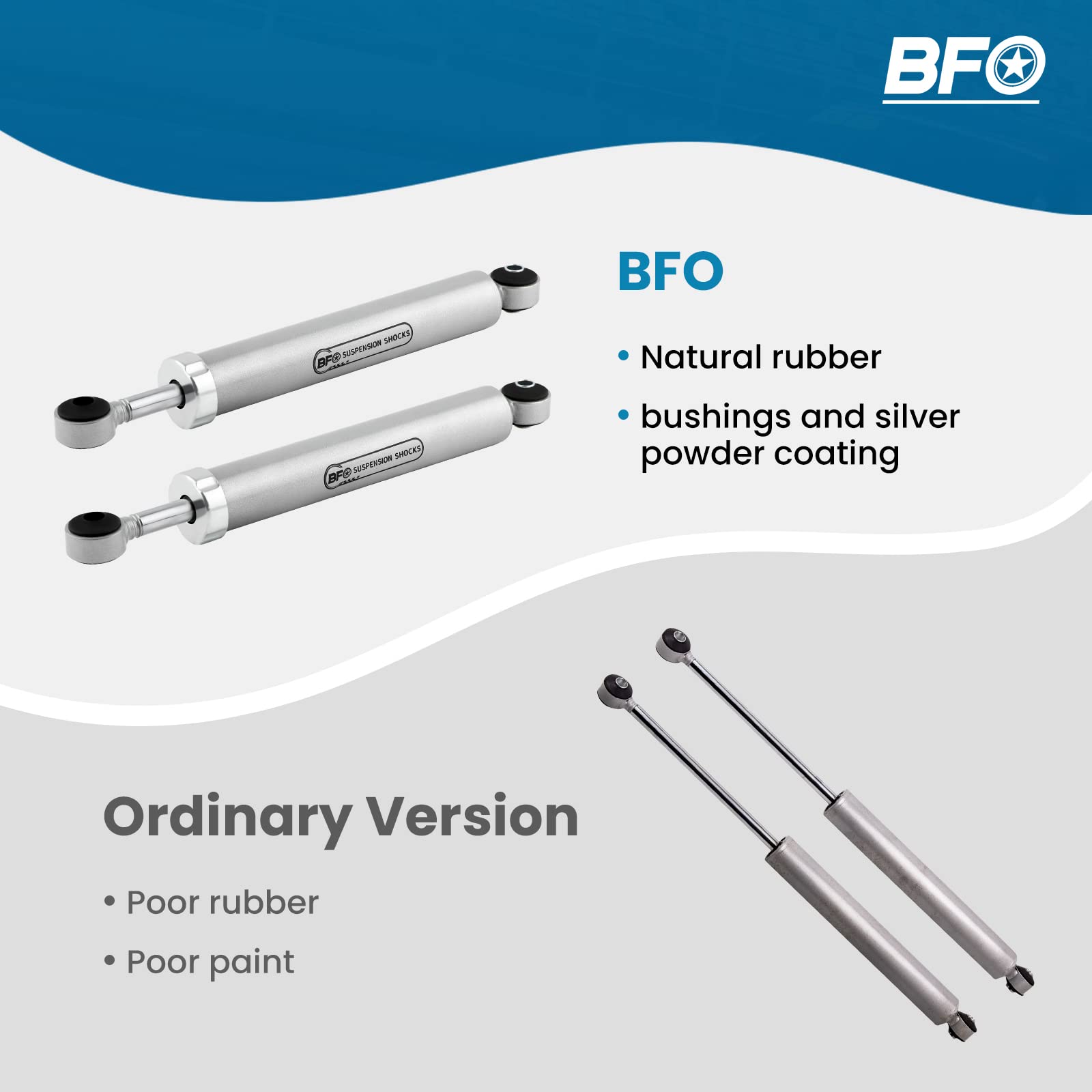 Bfo Dual Steering Stabilizer For 2-8' Lift F250 F350 Super Duty 4X4 2005-2022,Steering Damper Kit