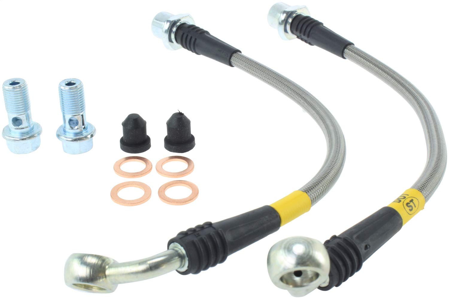 StopTech 950.44507 Stainless Steel Braided Brake Hose Kit Rear Stainless Steel Braided Brake Hose Kit