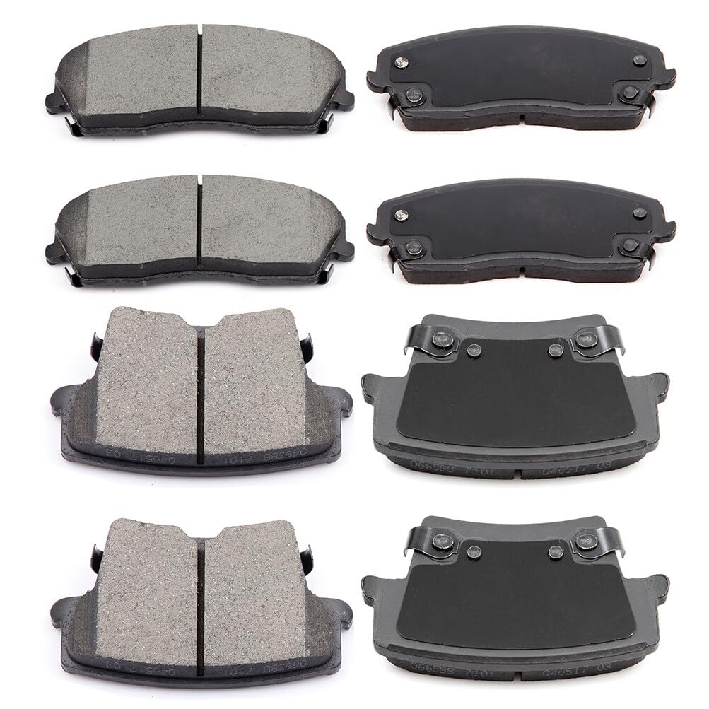 Eccpp D1056-7962 D1057-7964 Front & Rear Ceramic Disc Brake Pad Set Fit For Dodge Charger 2006-2013,For Dodge Magnum 2005-2008