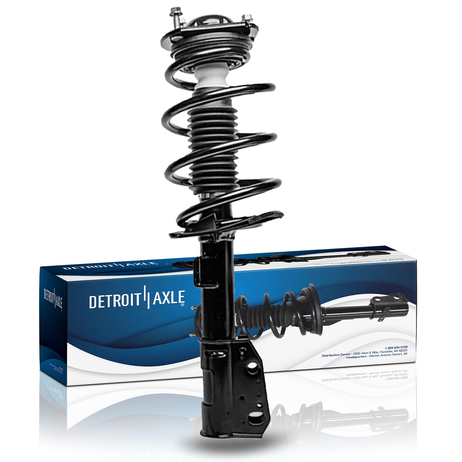 Detroit Axle - Front Strut For 08-12 Buick Enclave 09-12 Chevy Traverse 07-12 Gmc Acadia 07-10 Saturn Outlook Complete Strut Wit