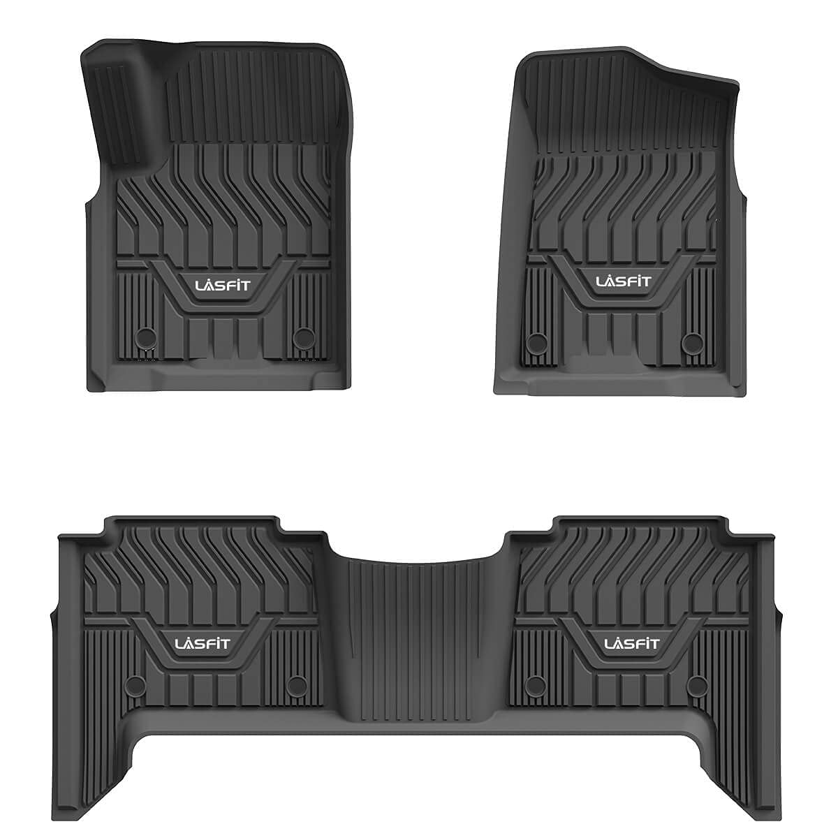LASFIT Floor Mats Fit for Nissan Armada 2017-2018 / Infiniti QX56 2011-2013 / Infiniti QX80 2014-2018, All Weather TPE Custom Fi