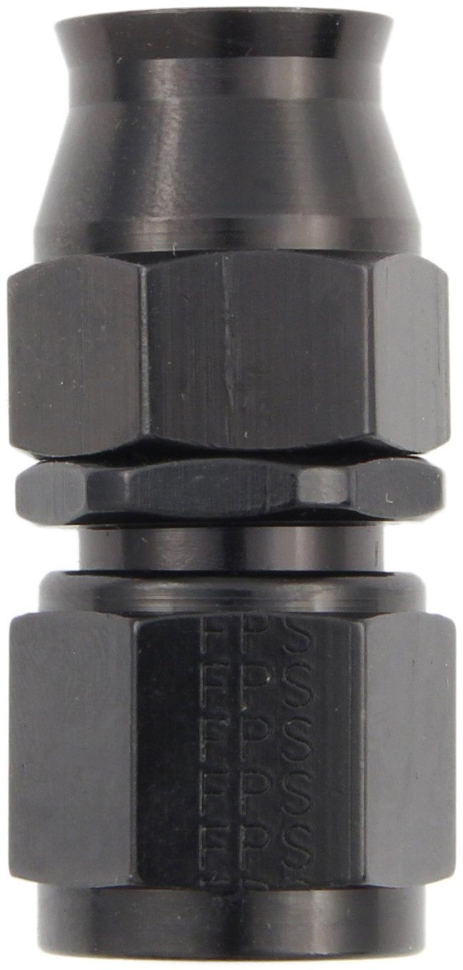 Fragola 680110-BL Black Size (-10) Straight PTFE Hose Fitting