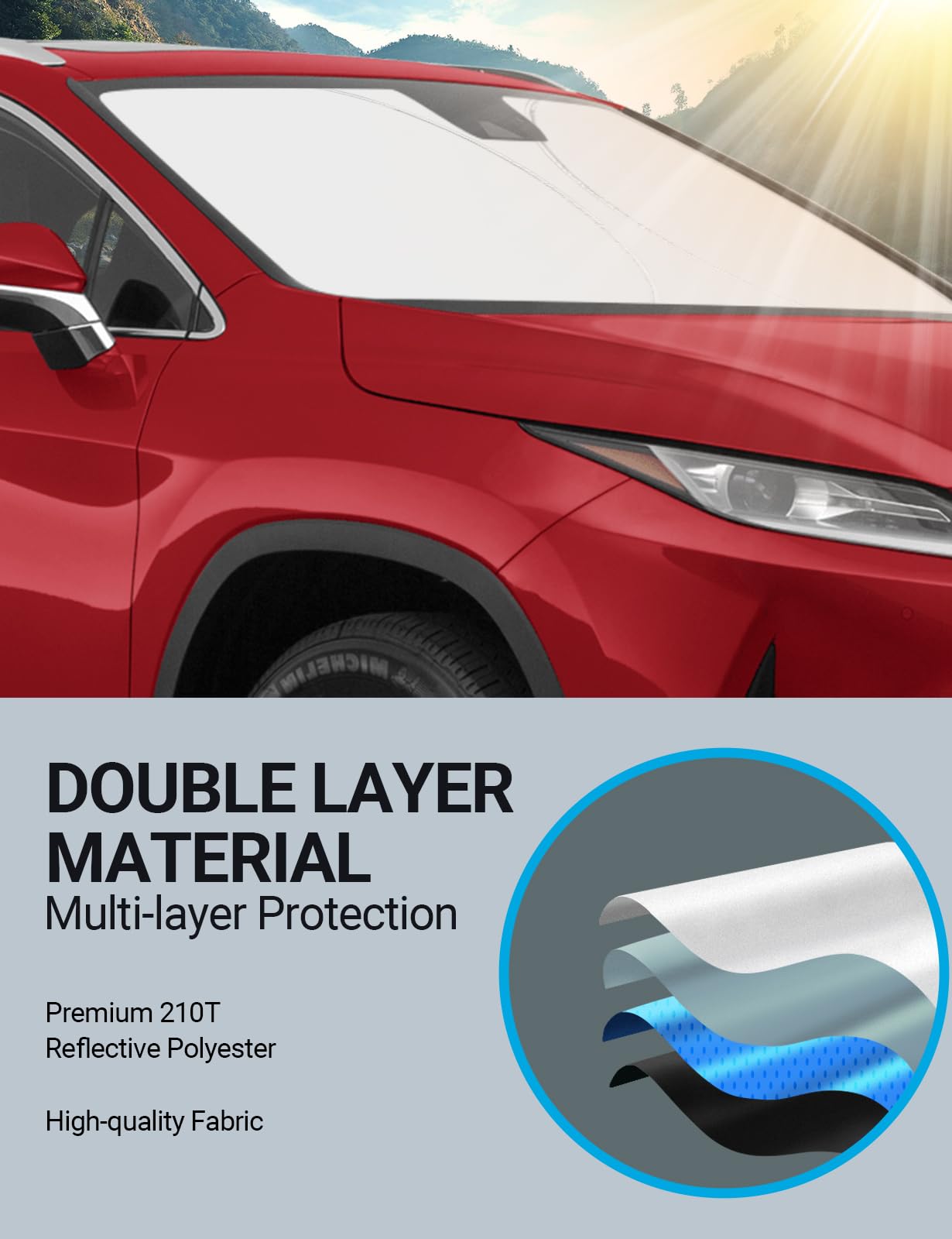 Proadsy 2025 Upgrade Front Windshield Sunshade Foldable Sun Shade Sun Visor Protector Custom Fit 2016-2024 2025 Lexus Rx Suv, Accessories