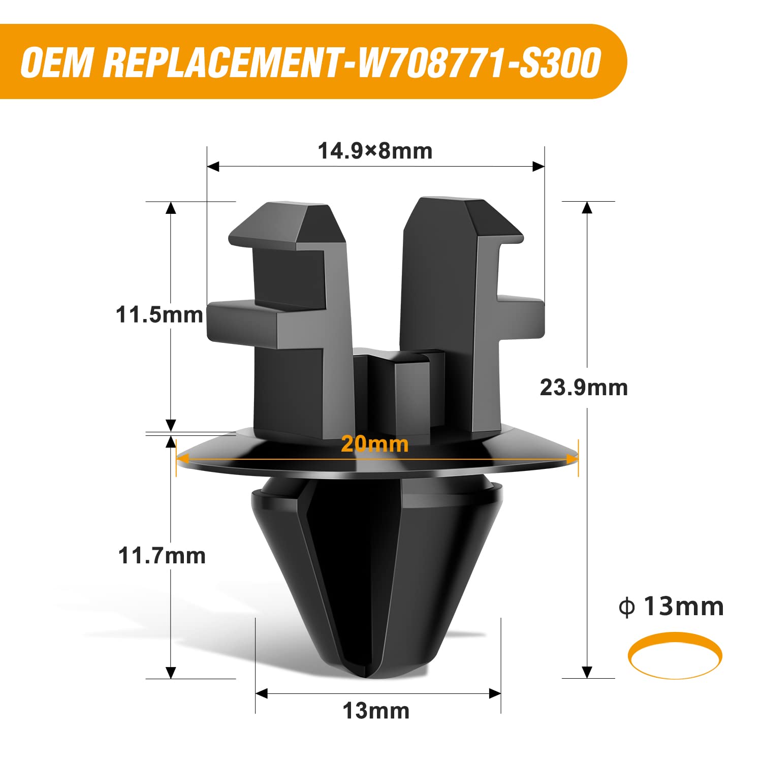 Gooacc 25Pcs Radiator Shroud Grille Retainer Clips Compatible With Ford Expedition, F-150, F-250 F-350 F-450 F-550 Super Duty, L