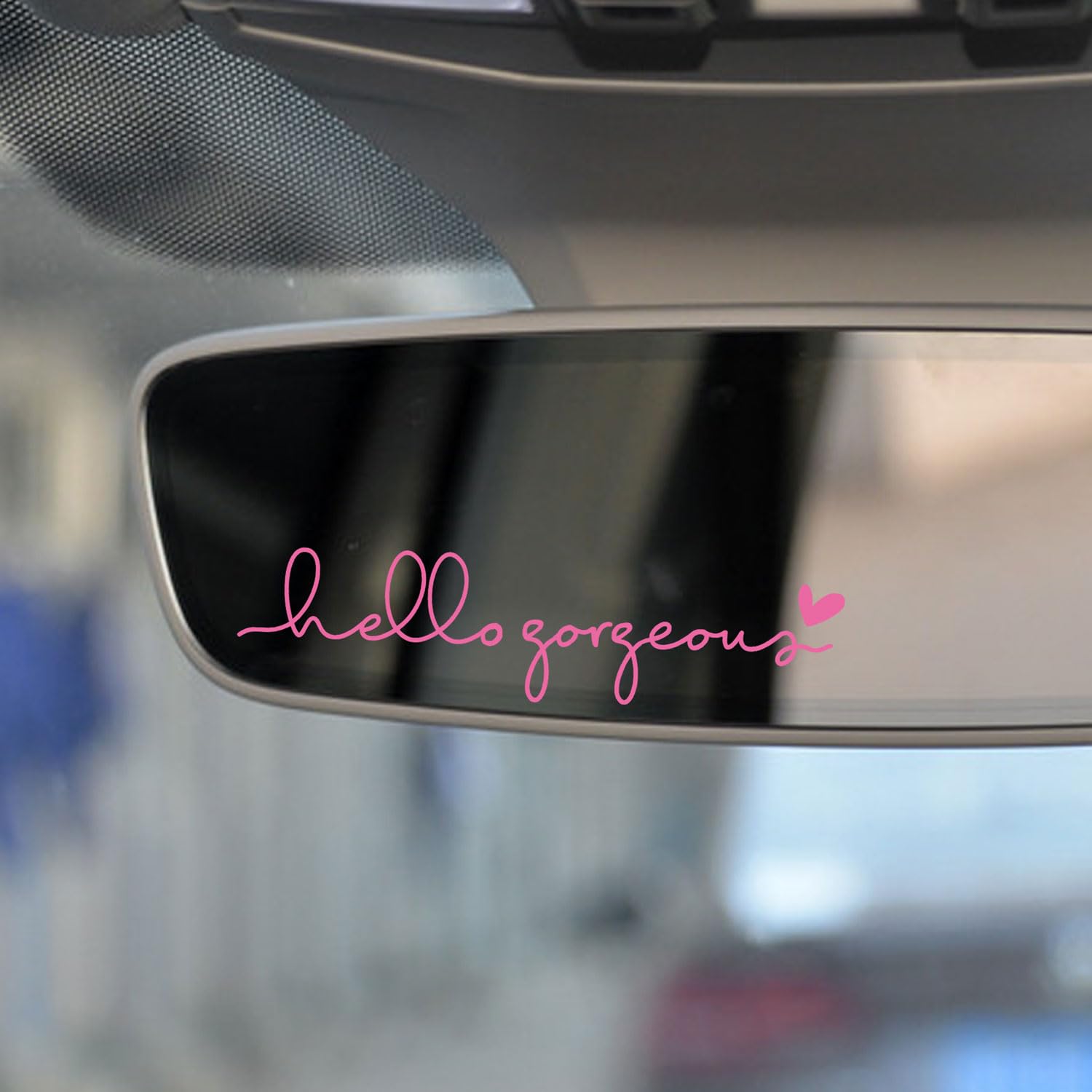 2 X Hello Gorgeous Rearview Mirror Vinyl Decal Sticker, Hello Gorgeous Decal, Water Bottle Sticker, Self-Care Stickers, Car Wind