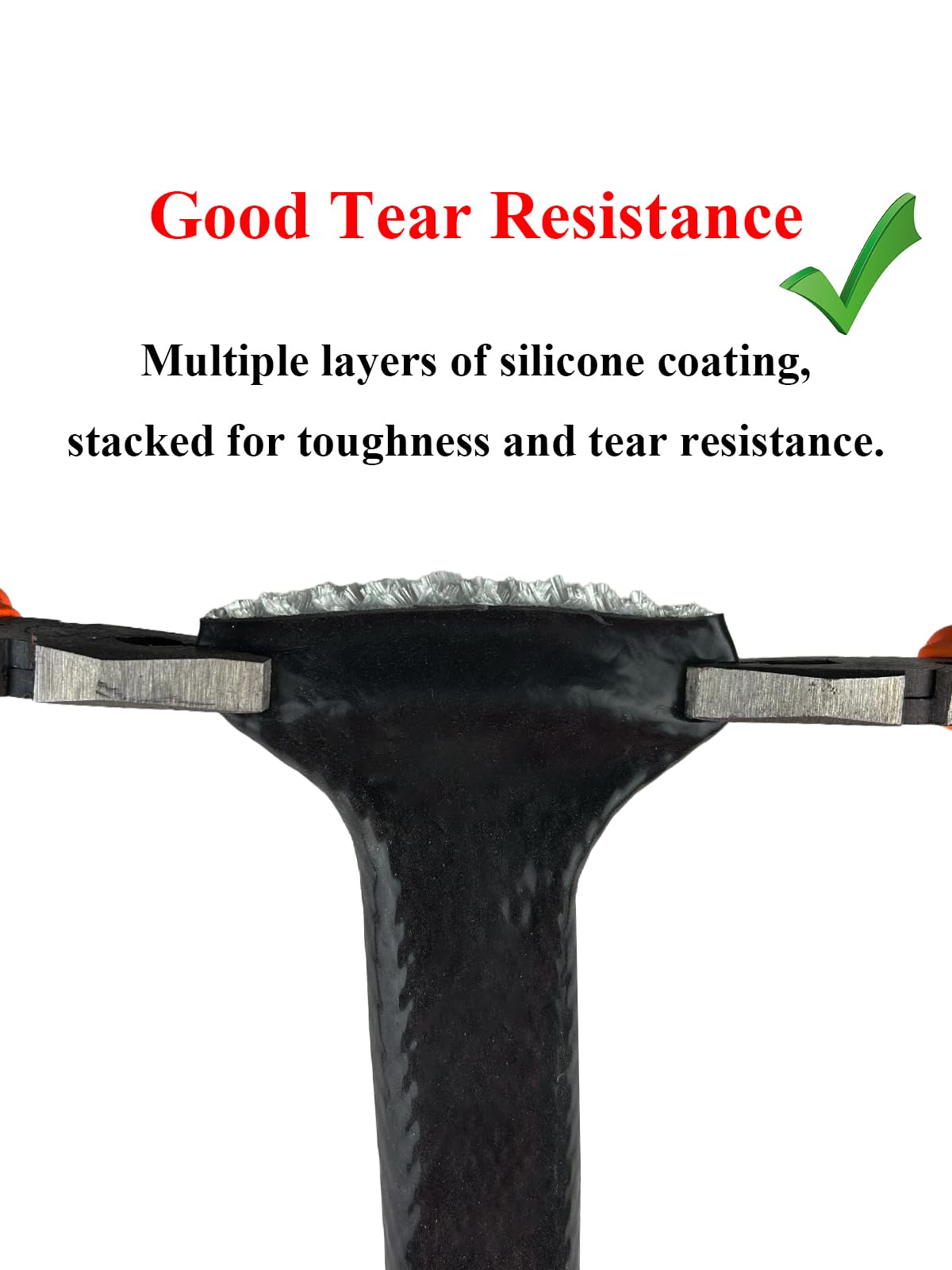 Yamakato 1/4'' Id Heat Shielded Fire Thermo Armor Fire Sleeve Silicone Coated Fiberglass Heat Protection W/ 3 Clamps For Automot