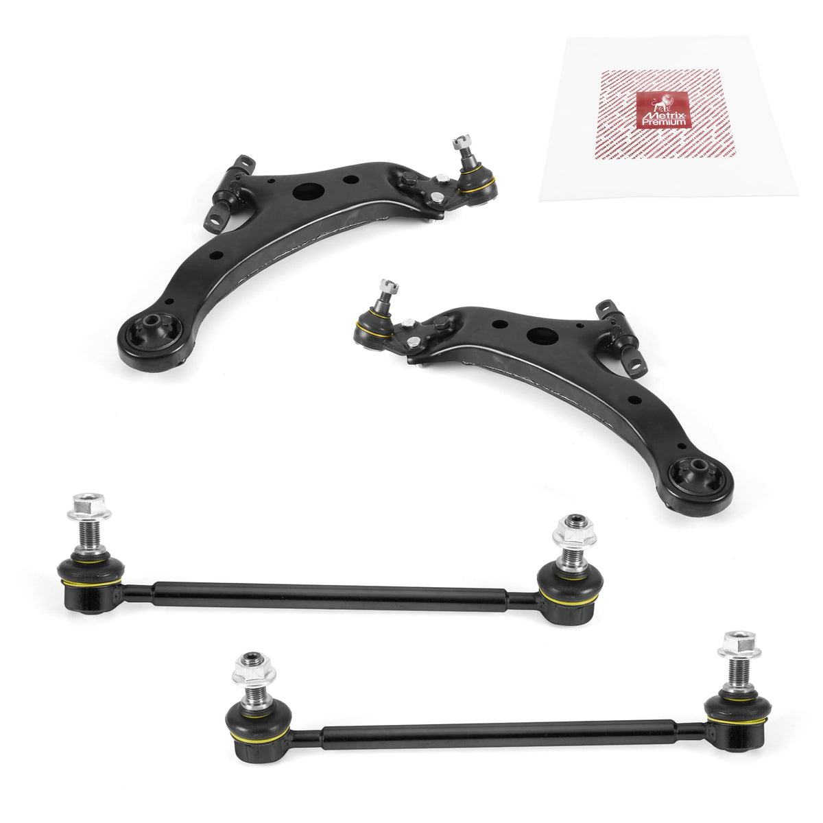 Metrix Premium Chassis Parts - 4 Pc Front L/R Lower Control Arm & Front L/R Stabilizer Bar Link Kit Fits 2010-2012 Lexus Es350,