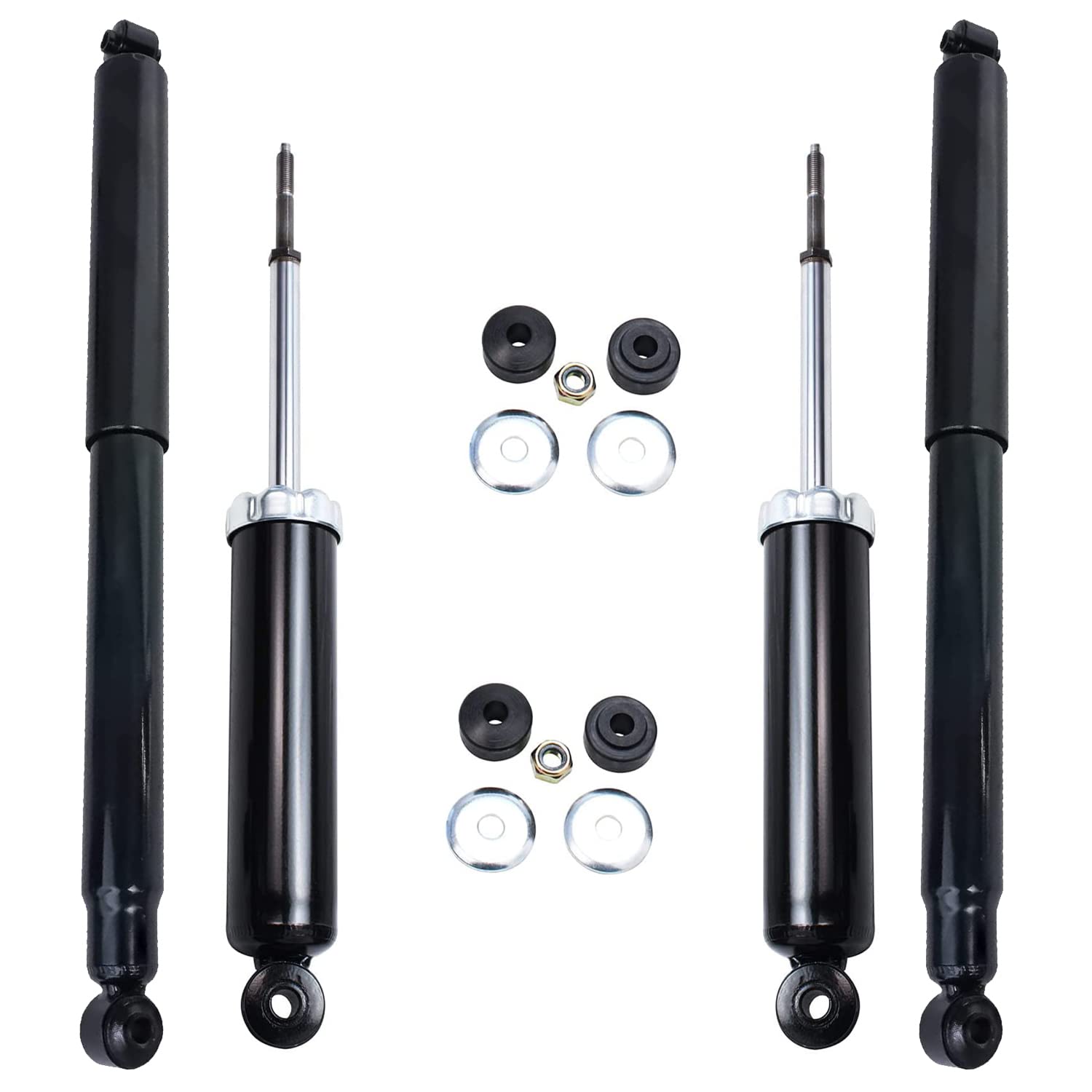 Detroit Axle - 4pc Shock Absorbers for 1997-2004 Dodge Dakota, 1998-2003 Dodge Durango, 4 Shock Absorbers Assembly Front & Rear 