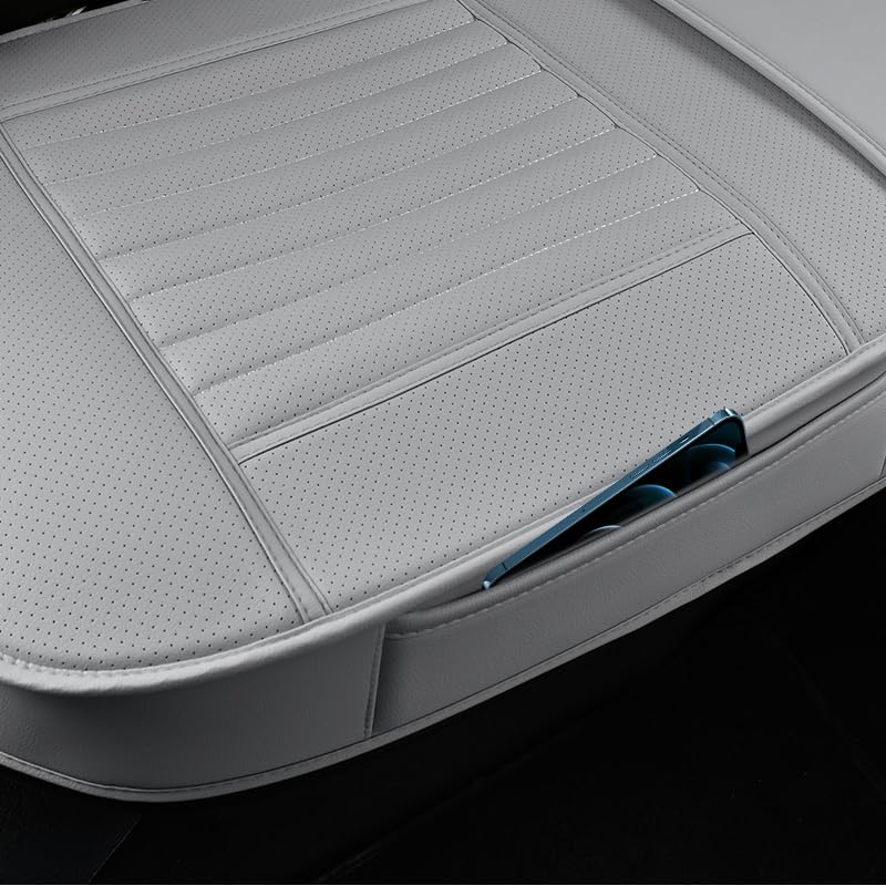 Sunny Color Back Seat Covers, Rear Seat Cushions, Auto Bench Protector With Breathable Pu Leather And Non-Slip Bottom Universal