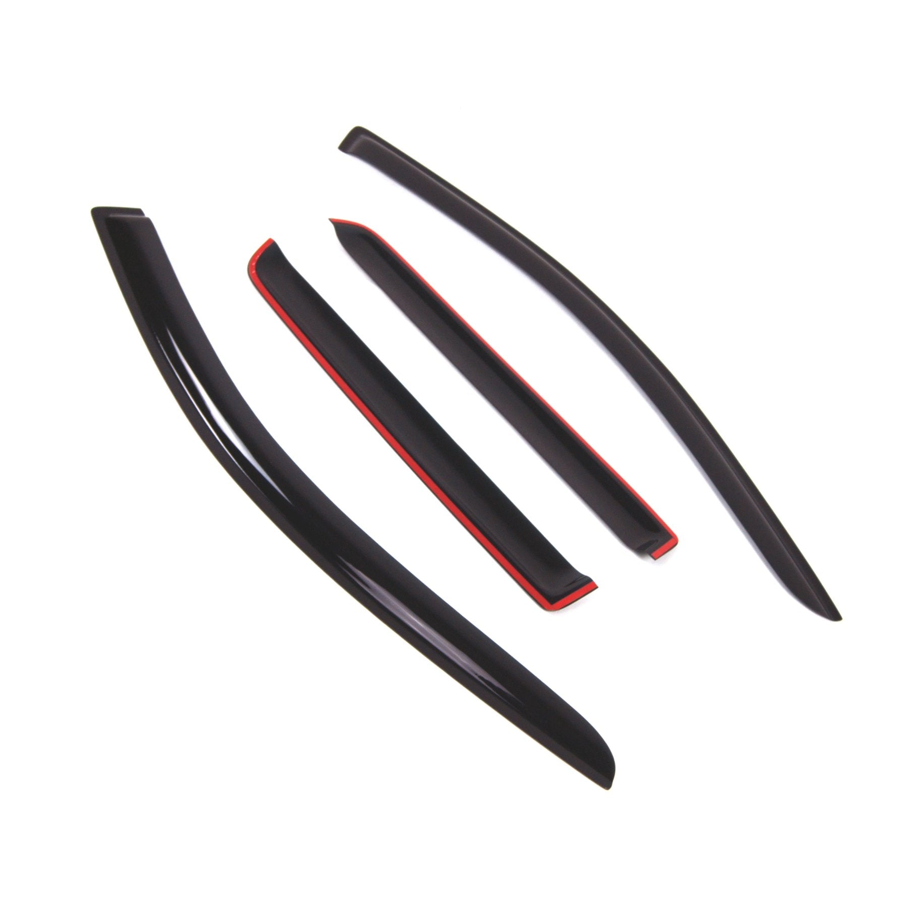 Tuningpros Outside Mount Window Vent Visors Rain Guards Compatible With Mitsubishi Outlander 2011-2015 | Side Window Wind Deflec