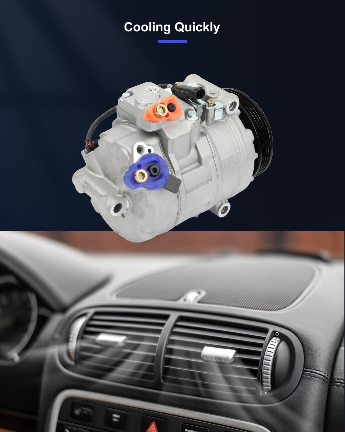 Eccpp Ac Compressor 2004-2005 For Bmw 525I 2.5L For Bmw 530I 3.0L 2009-2011 Compatible For Bmw For 335D 3.0L A/C Compressor With