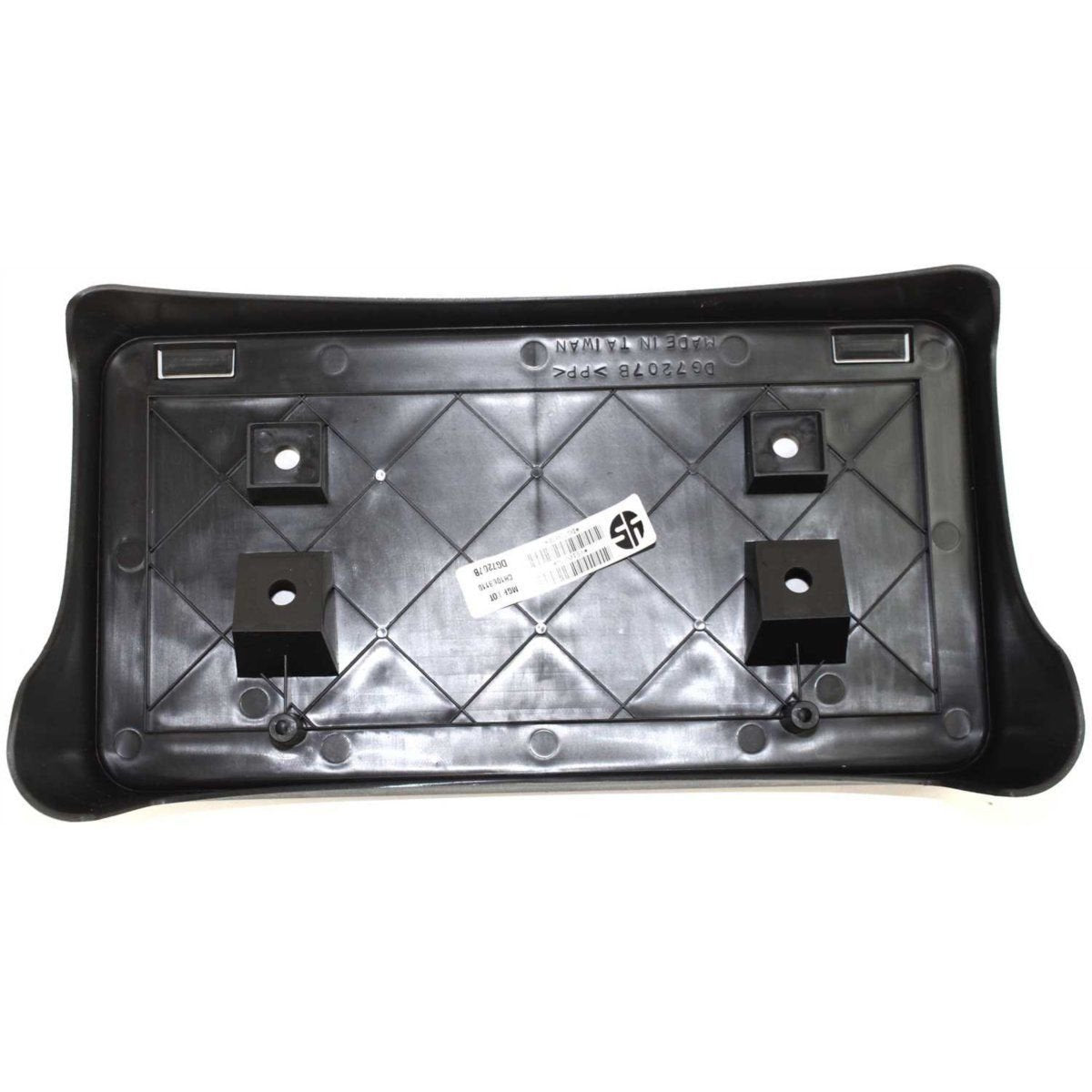 New For 2002-2003 Dodge Ram 1500 2500 3500 Truck Front Bumper License Plate Bracket Holder Plastic Black Ch1068110 55077158Ae