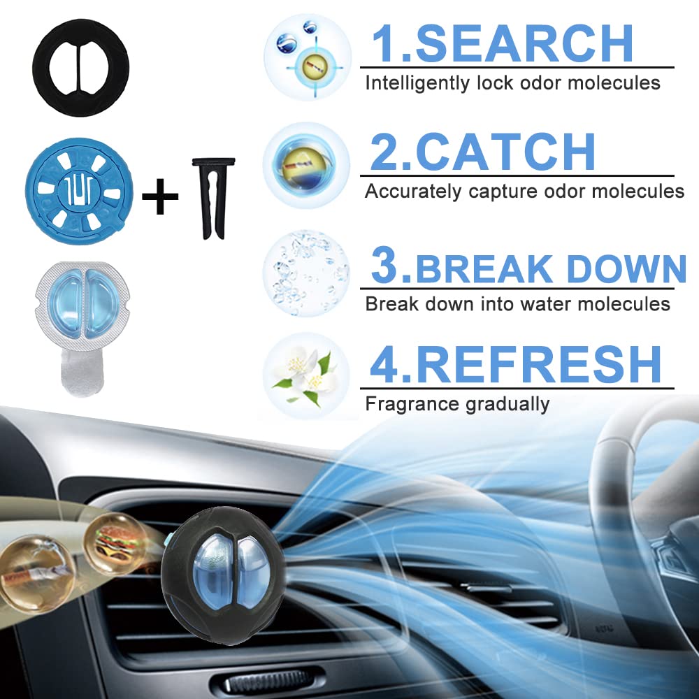 Frairsh Car Air Fresheners Vent Clips, Car Scents Air Freshener Pack Of 6, Winter Car Fresheners Up To 180 Days Long Lasting, Od