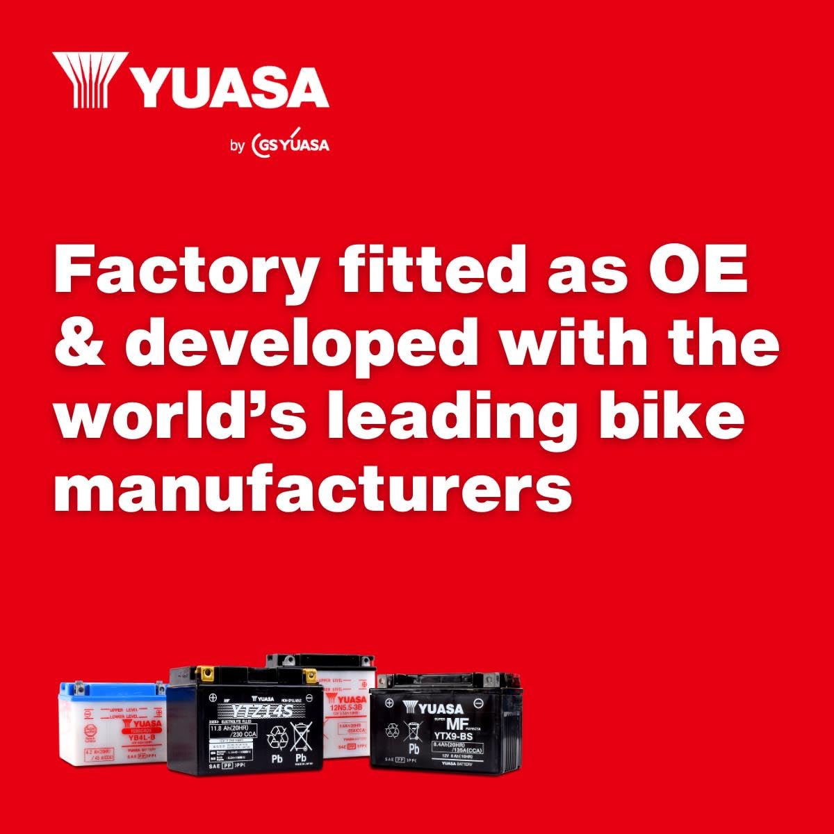 Yuasa GYZ16H AGM Battery - Factory Activated, Black, Model YU-GYZ16H(WC)