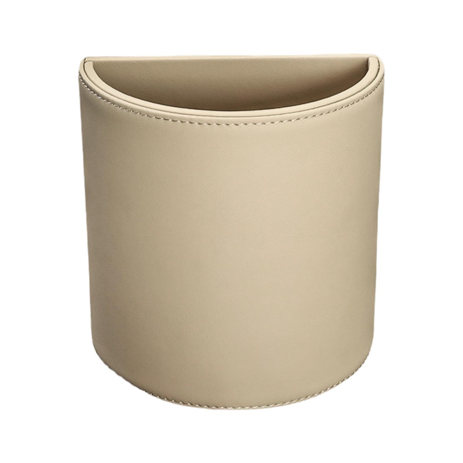 ATORSE Garbage Bin Dustbin Car Garbage Can Side Door Car Trash Bin Hanging Beige