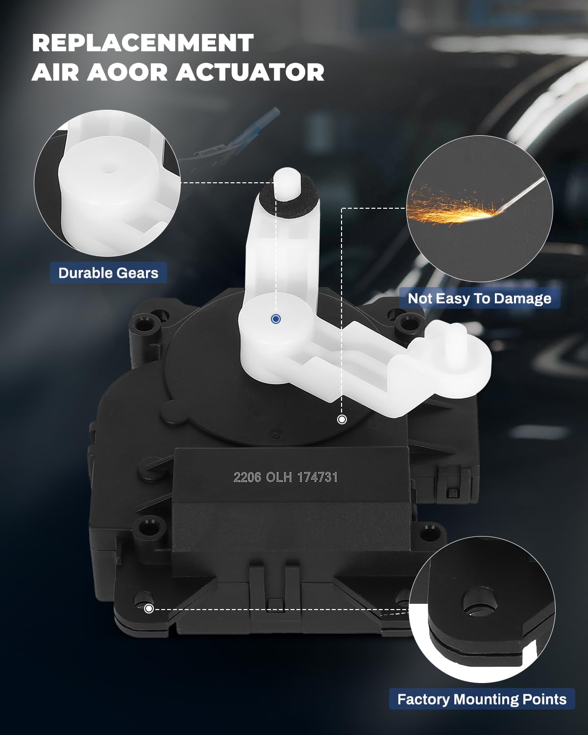 Lujuntec Blend Door Actuator Replaces 604-0885 Replacement For Honda For Odyssey 2005-2010,For Honda For Ridgeline 2006-2014, Ai