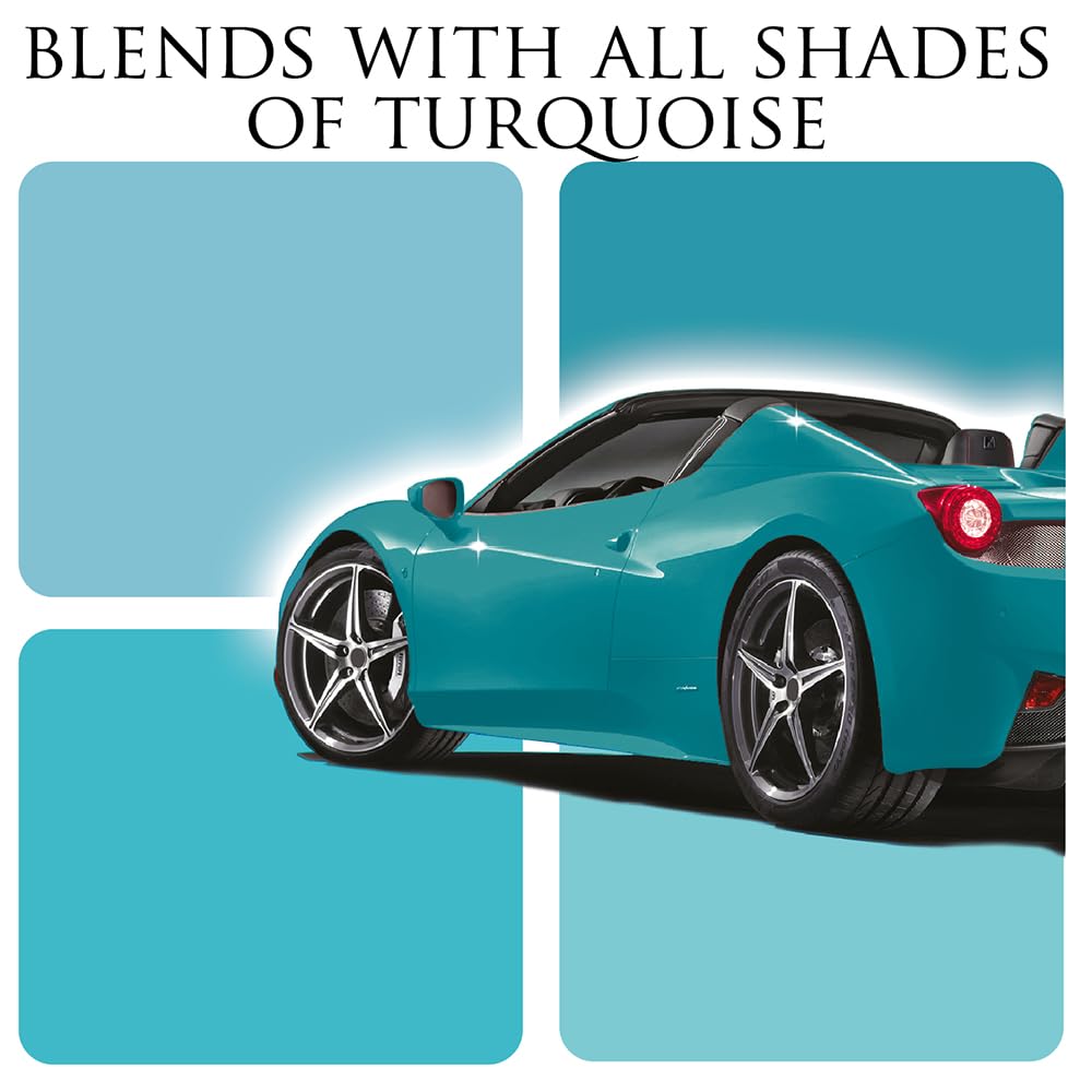 Car Gods Iris Custom Color Turquoise 3-In-1 Polish Wax Color Restorer & Scratch Remover, 17Fl Oz - 16 Colors Available