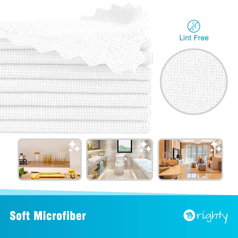 Orighty Cleaning Cloths, Shop Towels 50 Pack, Shop Rags Reusable, Microfiber Cleaning Rags Bulk for Cars, Multi-Purpose Lint Fre