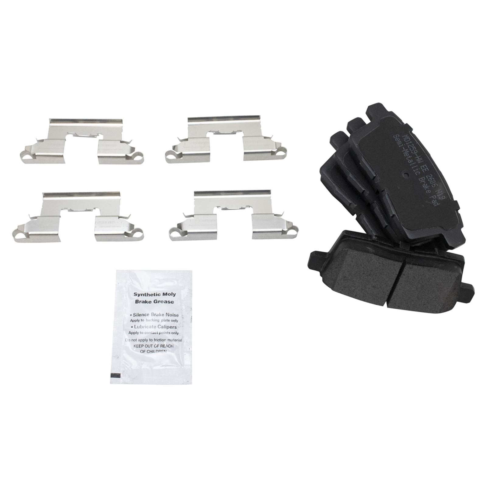 Trq Rear Brake Pad & Rotor Kit Brake Pads Brake Rotor Semi-Metallic Compatible With 2007-2015 Mazda Cx-9