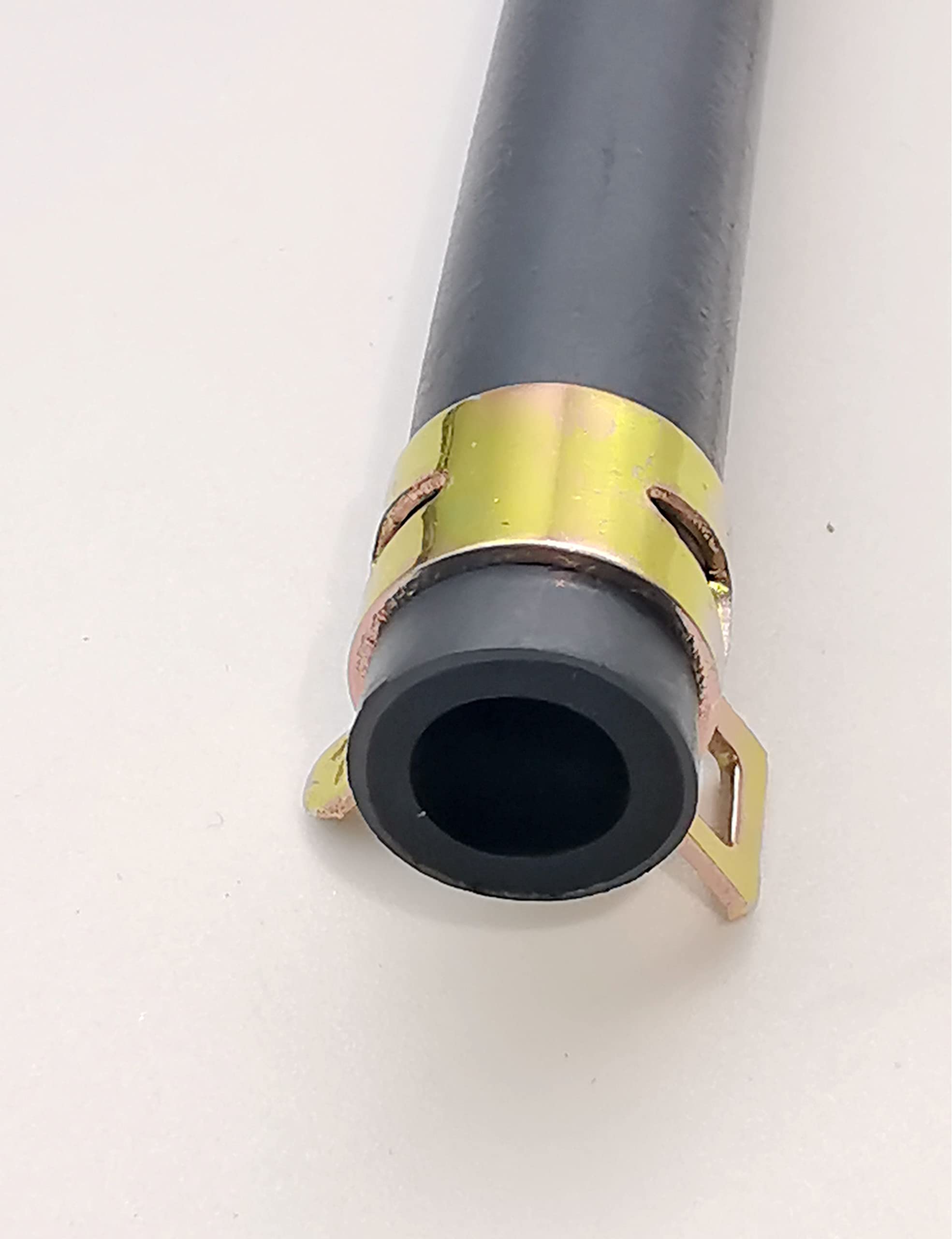 YAMAKATO 10FT 1/4 ID Fuel Line Hose - Black Rubber for Kawasaki, Kohler, Briggs & Stratton Gas/Diesel Engines & Generators w/ 20 Cl