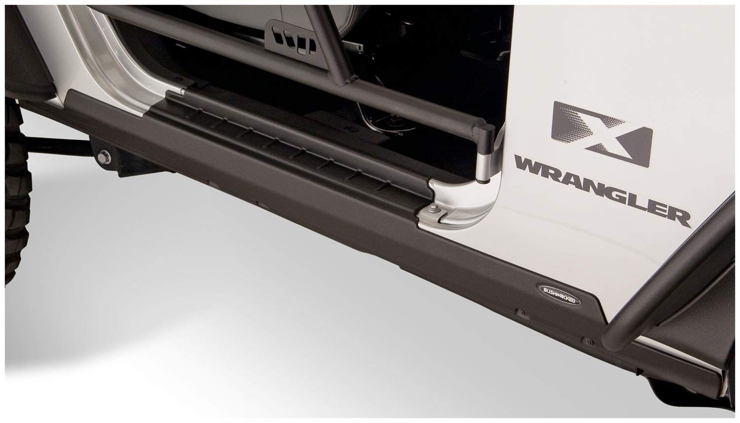 Bushwacker Trail Armor Side Rocker | 2-Piece Set, Black, Textured Finish | 14011 | Fits 2007-2018 Jeep Wrangler Jk 2-Door