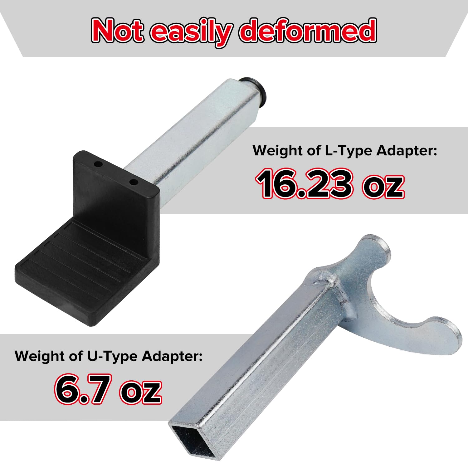 Donext Spool Lift Stand Attachments for Rear Sportbike Motorcycle Stands (Attachment ONLY), U and L-Shaped Adapter 2 Pairs