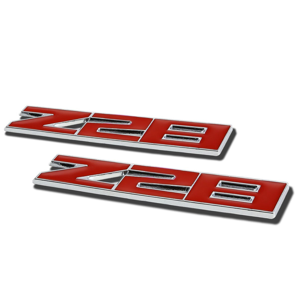 2 X Metal Emblem Decal Logo Trim Badge Z28 (Red)