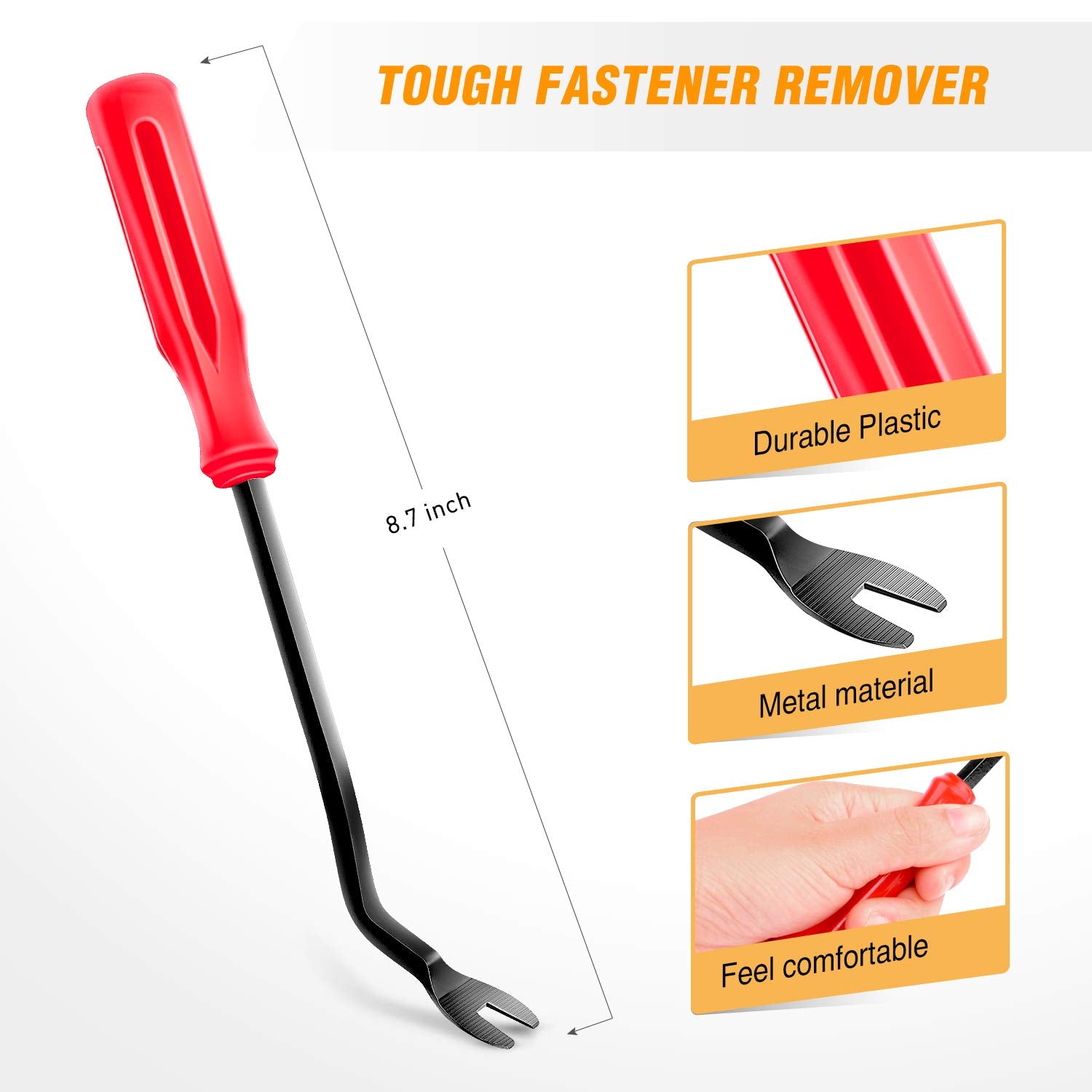 Gooacc Grc-46 100 Pcs Clips 100Pcs Nylon Bumper Rivet Oem Replacement-#01553-09321 8Mm,1Pc Bonus Fastener Remover