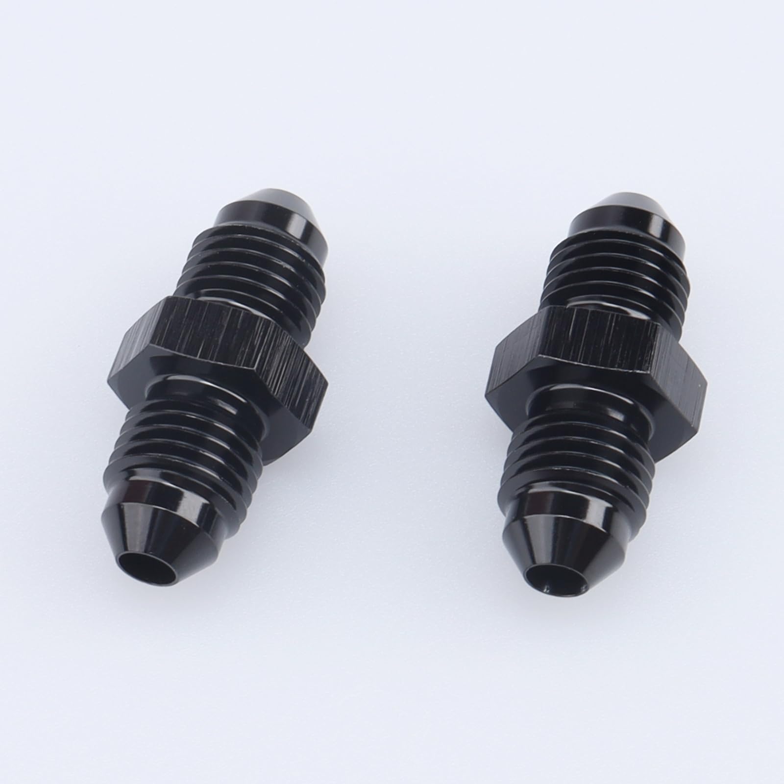 AC PERFORMANCE -3 AN Male Flare to -3 AN Male Coupling Hose Union Fuel Fitting Adapter Aluminum Black