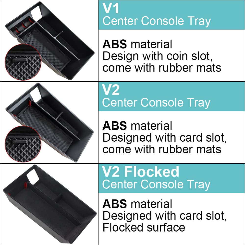 Bestevmod Aosk Compatible With Mustang Mach-E Armrest Storage Box Organizer Center Console Tray Accessories 2021 2022 2023 2024