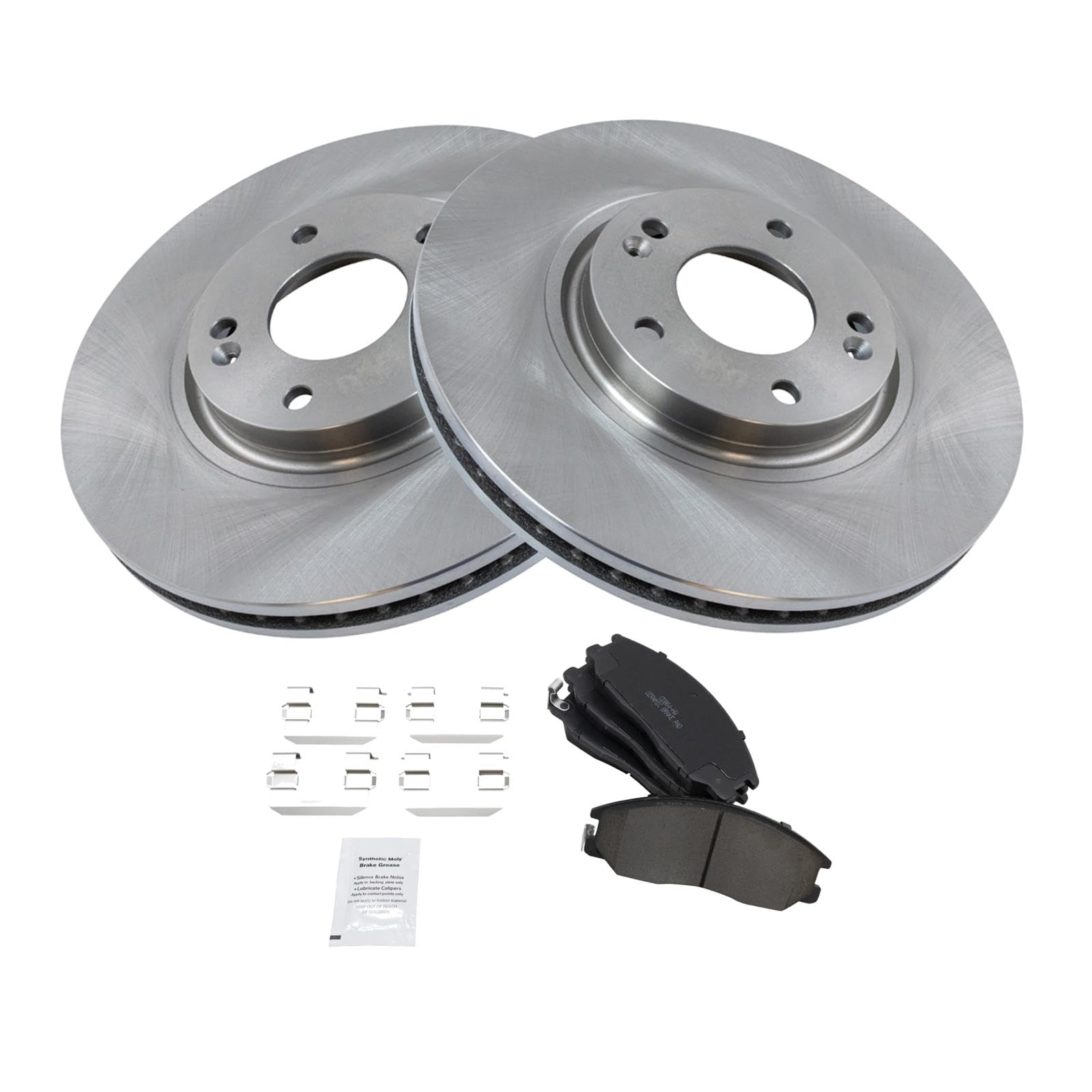 Trq Front Brake Pad & Rotor Kit Brake Pads Brake Rotor Ceramic Compatible With 2003 Hyundai Xg350