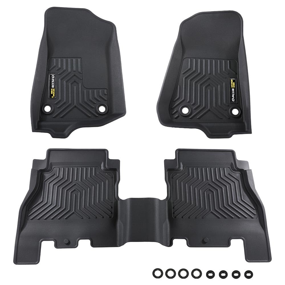 G-PLUS Floor Mats Compatible with Jeep Wrangler JL Unlimited 4 Door Only 2018-2024 (Not Fit for JK or 4XE) All Weather Full Cove