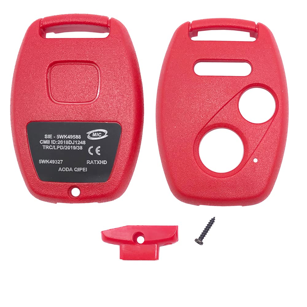Horande Replacement Key Fob Cover fits for Honda Accord Civic EX CR-V Fit Odyssey Pilot Ridgeline CR-Z Keyless Entry Key Fob Cas