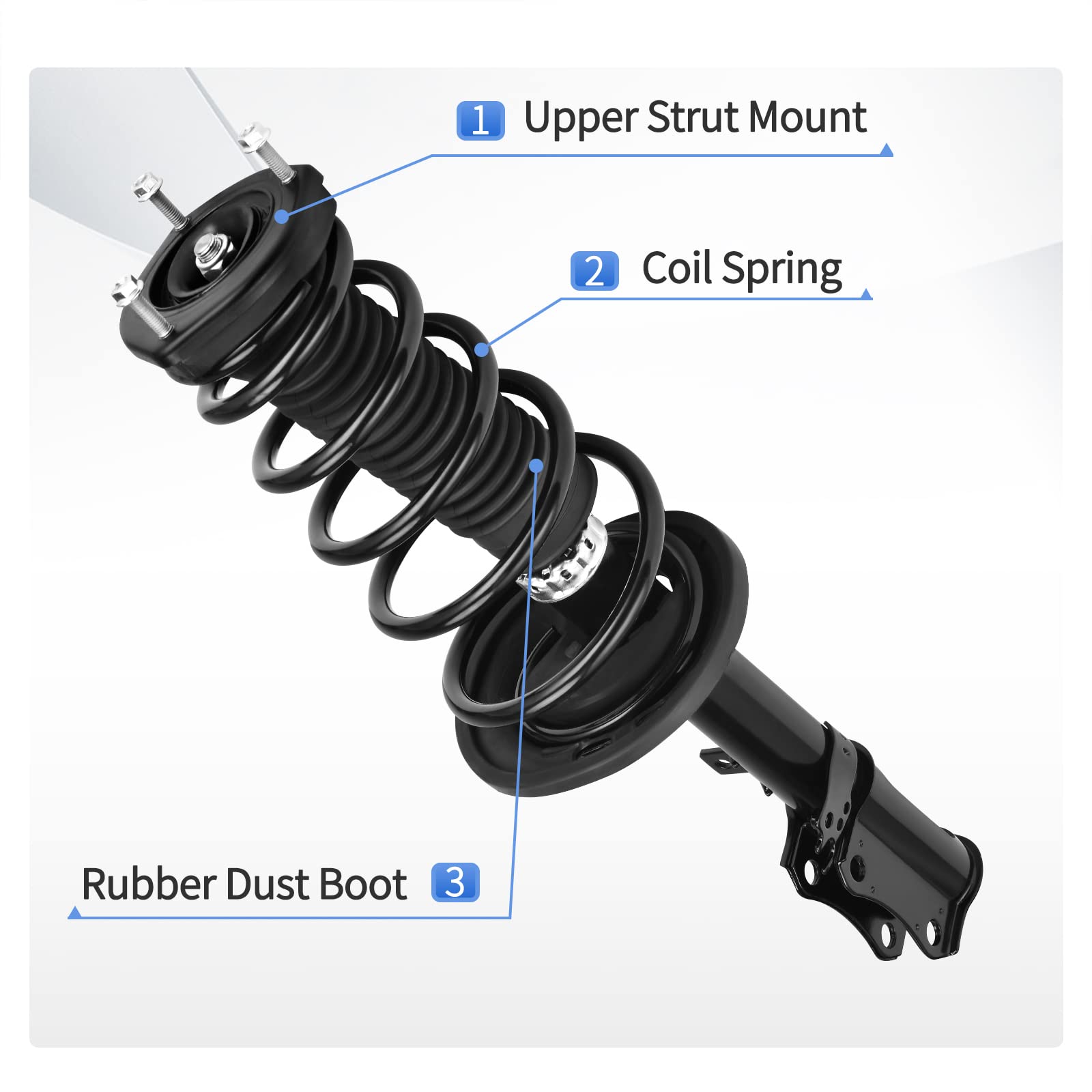 Yitamotor Rear Pair Complete Struts Compatible With 2004-2006 Camry, 2004-2006 Solara, 2004-2006 Lexus Es300