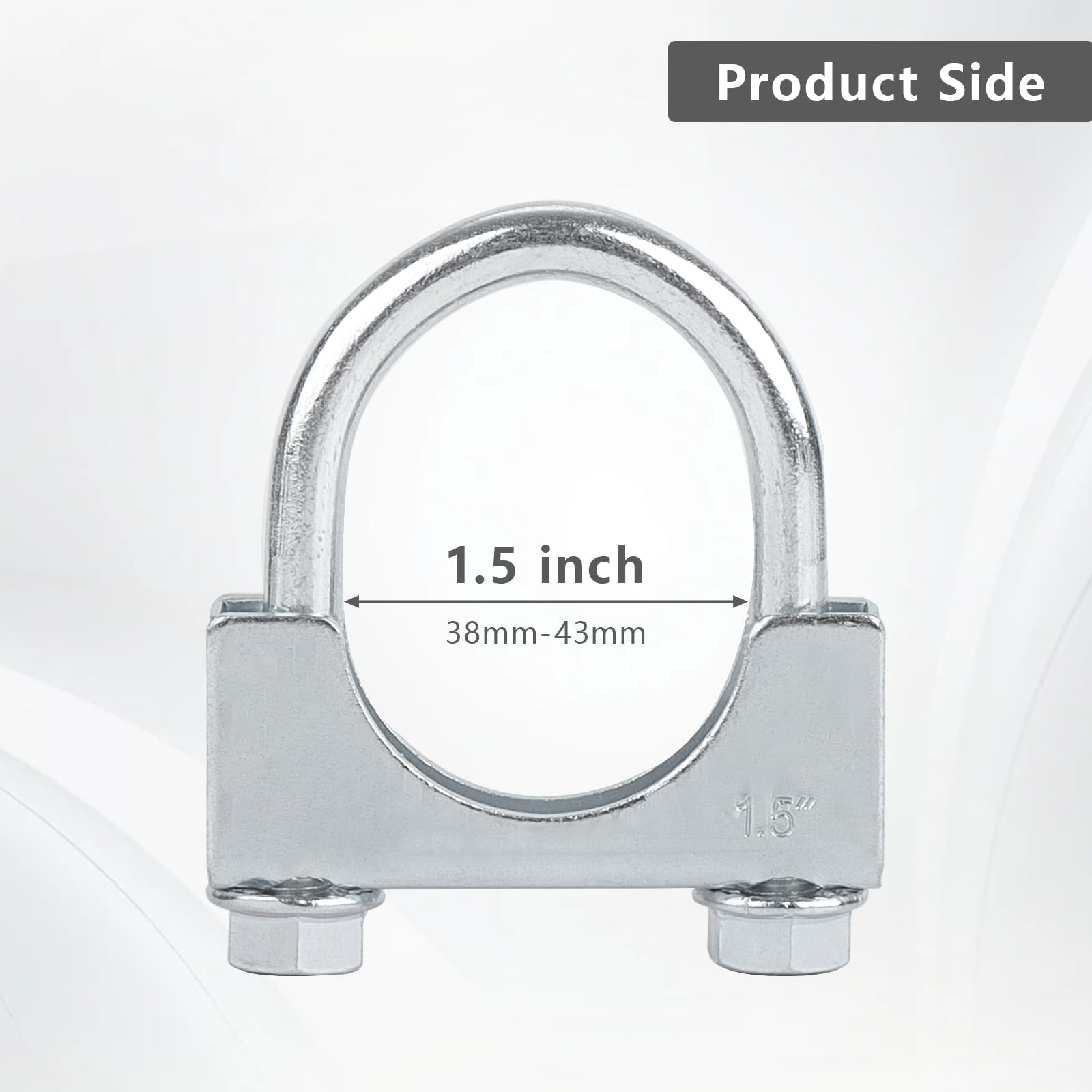 Lcgp 1.5'' Heavy Duty U Bolt Clamps Saddle Type Anti-Corrosion 2 Pack Muffler Clamps