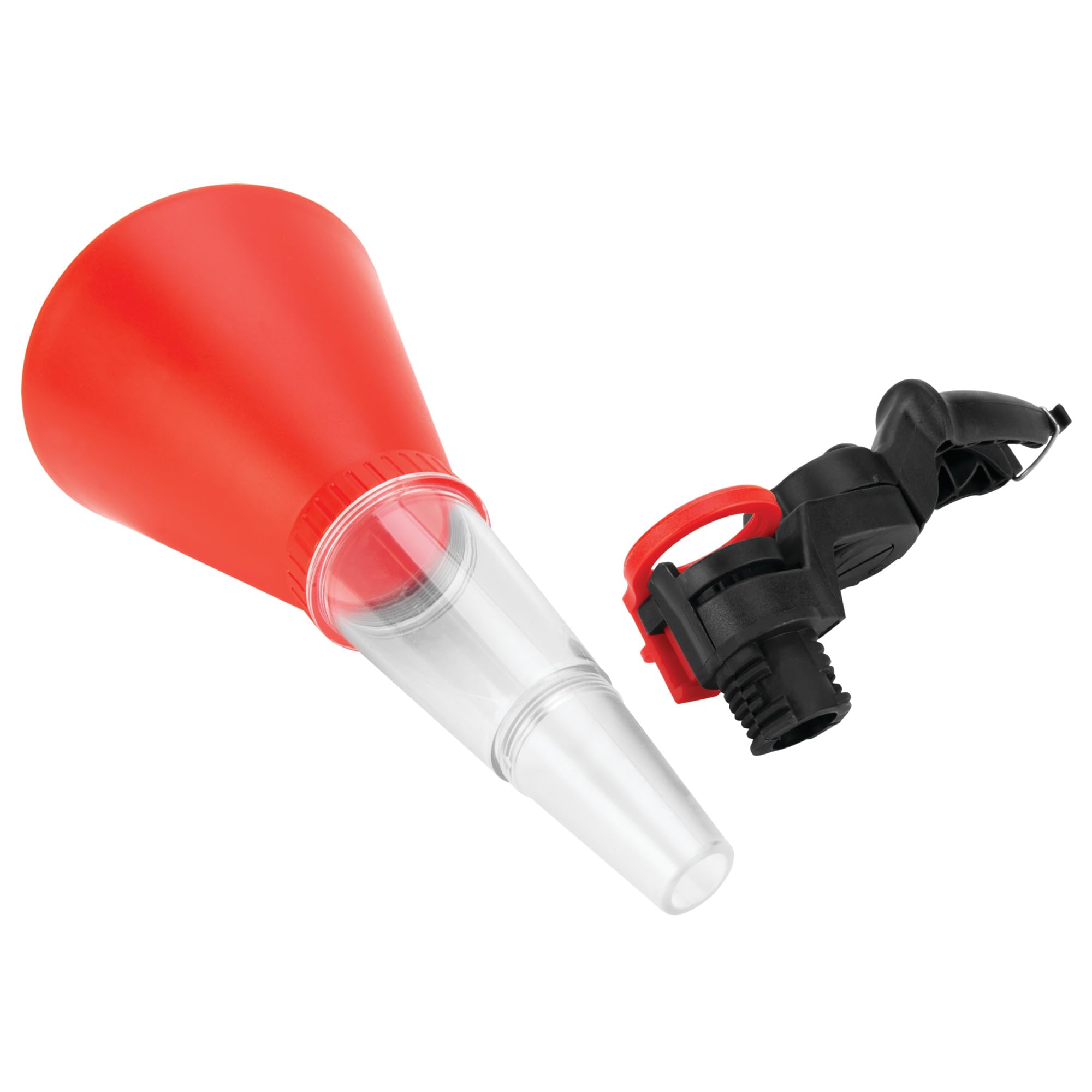 Performance Tool W4069 Hands-Free Funnel with Clamp - Prevents Spills, Transparent Lower Chamber, Fits Most Vehicles, 257mm x 12