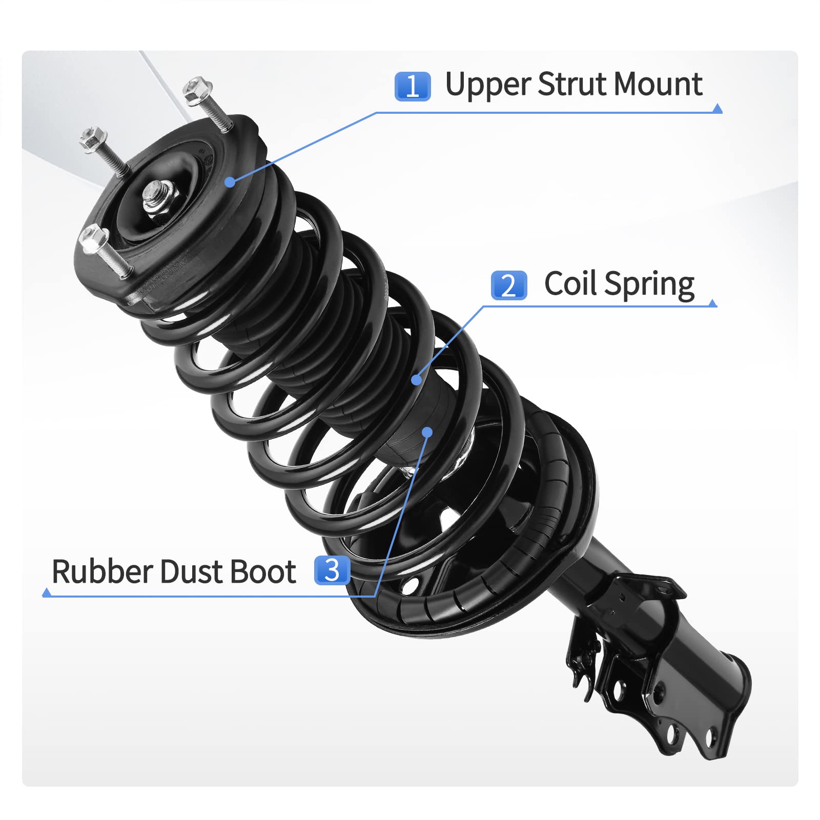 Yitamotor Rear Pair Complete Struts Compatible With 1992-2002 Camry 3.0L/2.2L, 1999-2003 Solara 2.2L / 2.4L, 1995-2003 Avalon, 1