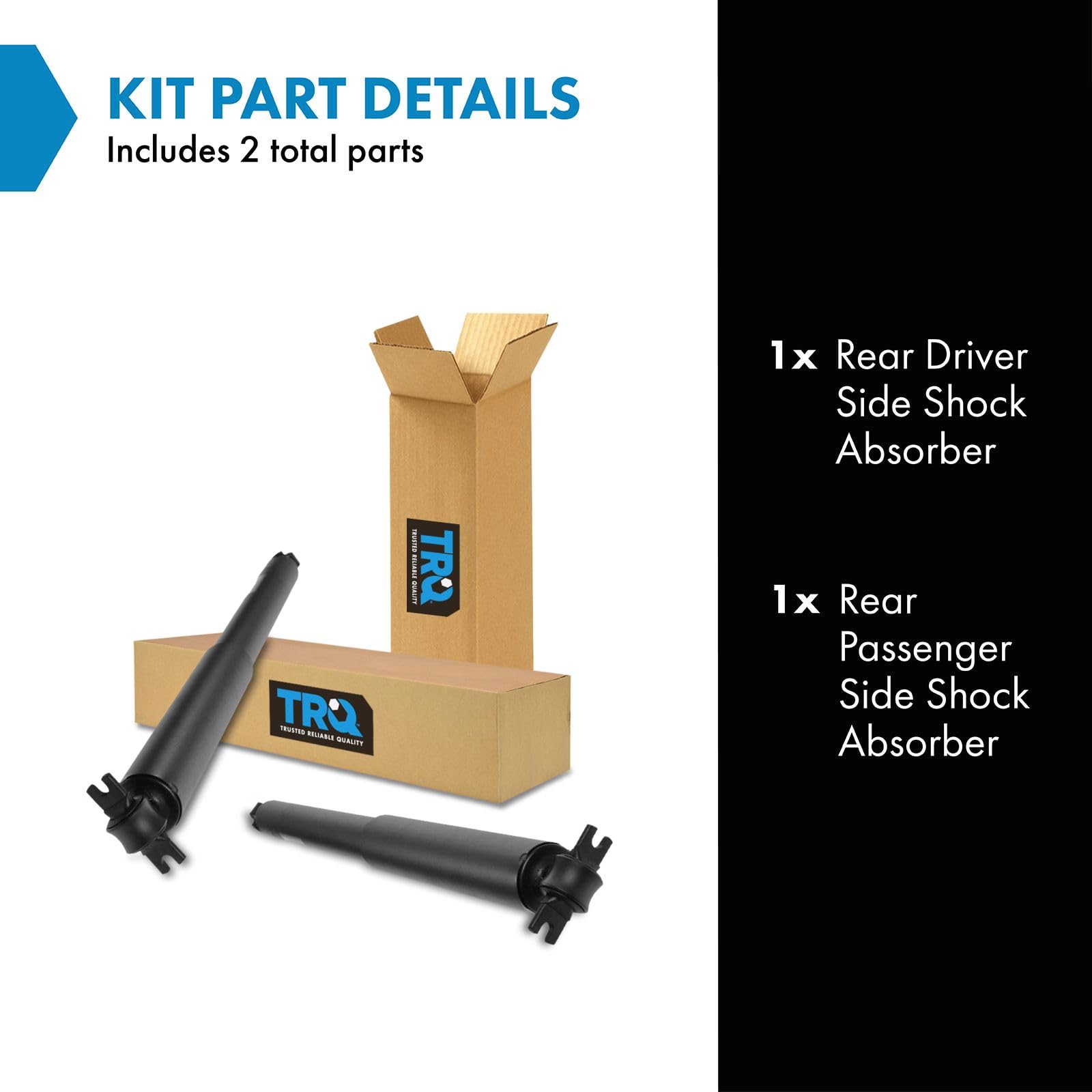 Trq Rear Shock Absorber Set Compatible With 1991-2001 Ford Explorer 2001-2005 Explorer Sport Trac 1991-1994 Mazda Navajo 1997-20
