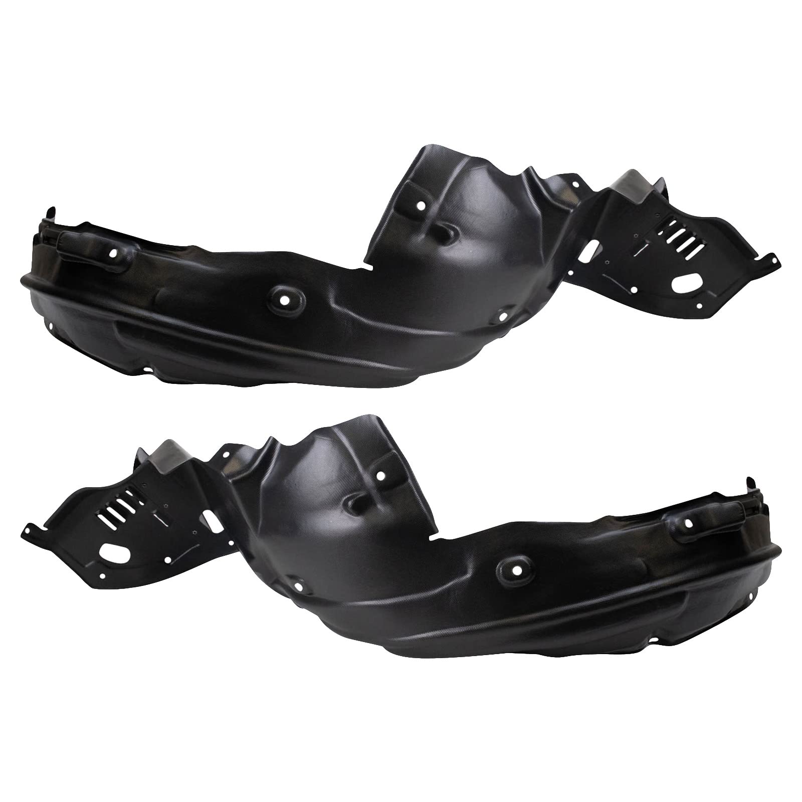 Trq Inner Fender Liner Set Compatible With 2008-2009 Honda Accord Ho1248127 Ho1249127