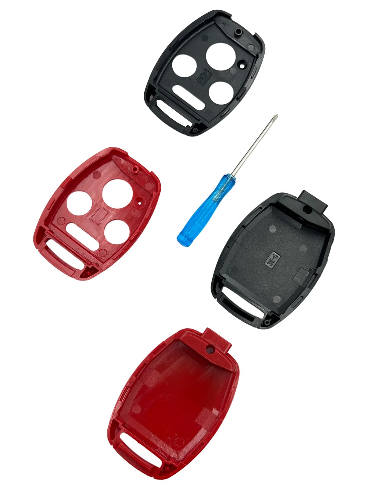 Cutting Not Required - Replacement Keyless Entry Remote Key Fob Shell Case fits Honda Accord 2003-2012 / CR-V 2005-2006 / Civic